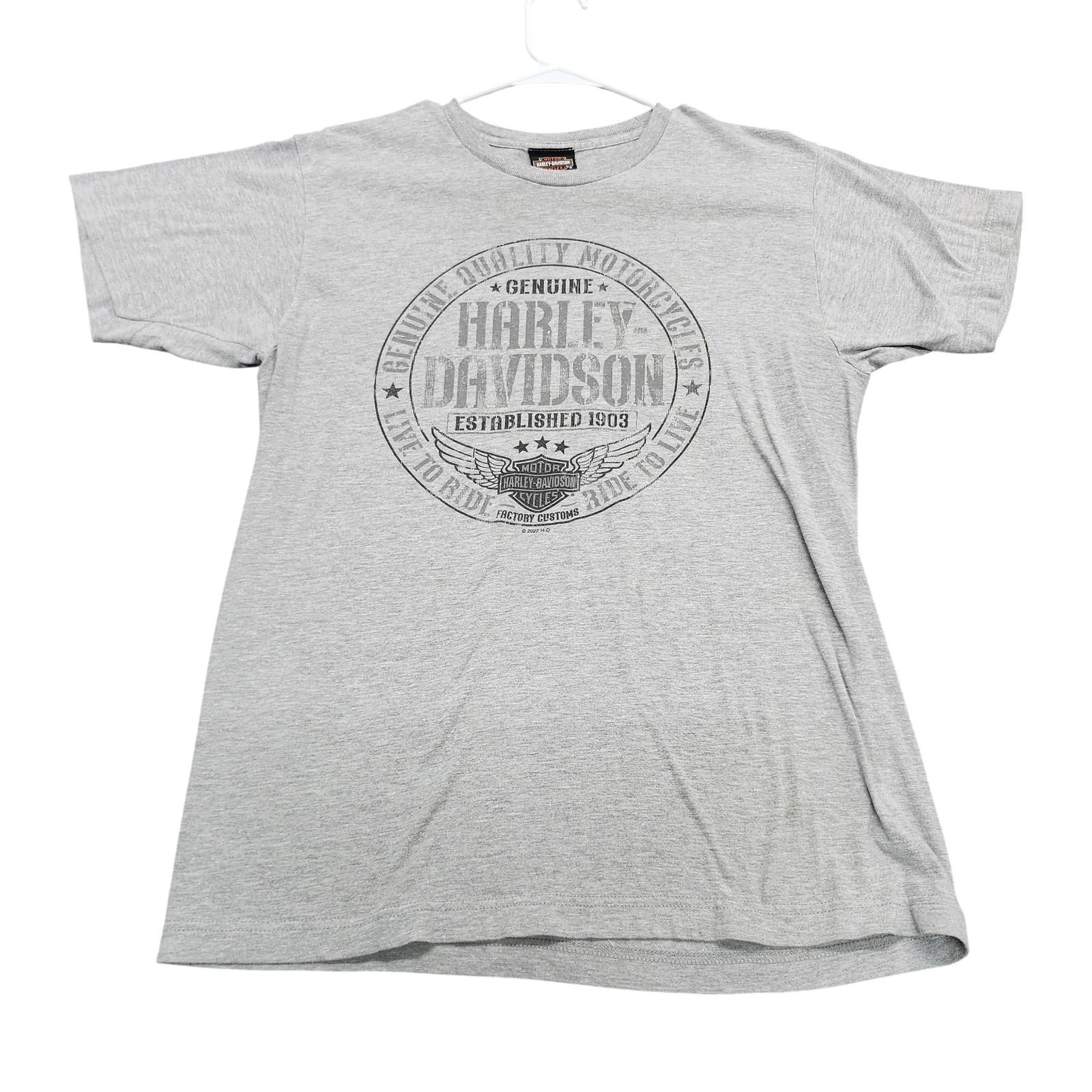 Harley-Davidson Shirt Mens Medium Gray Palm Beach Florida Graphic Tee Biker Unisex T-Shirt XXL
