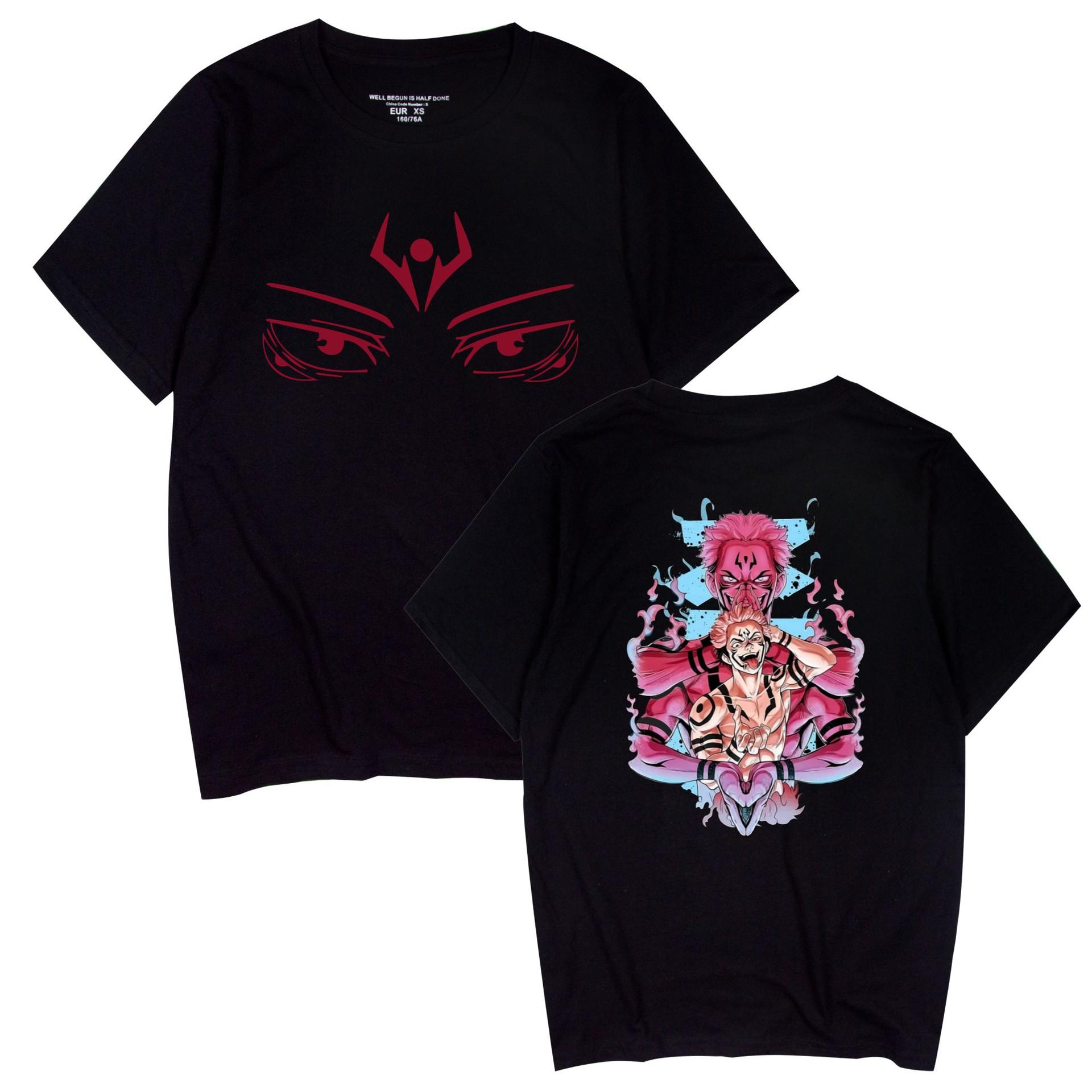 

Jujutsu Kaisen Cartoon Tshirt Hip Hop Men Women Anime Print Top Tees Harajuku Tshirts Fashion Summer T-shirt XS