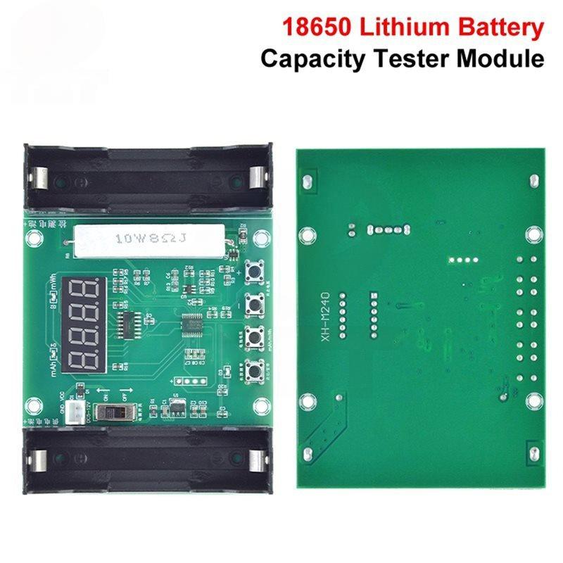 A12E-XH-M240 Battery Capacity Tester Voltage Indicator Module For 18650 Lithium Batteries In Mah/Mwh Units