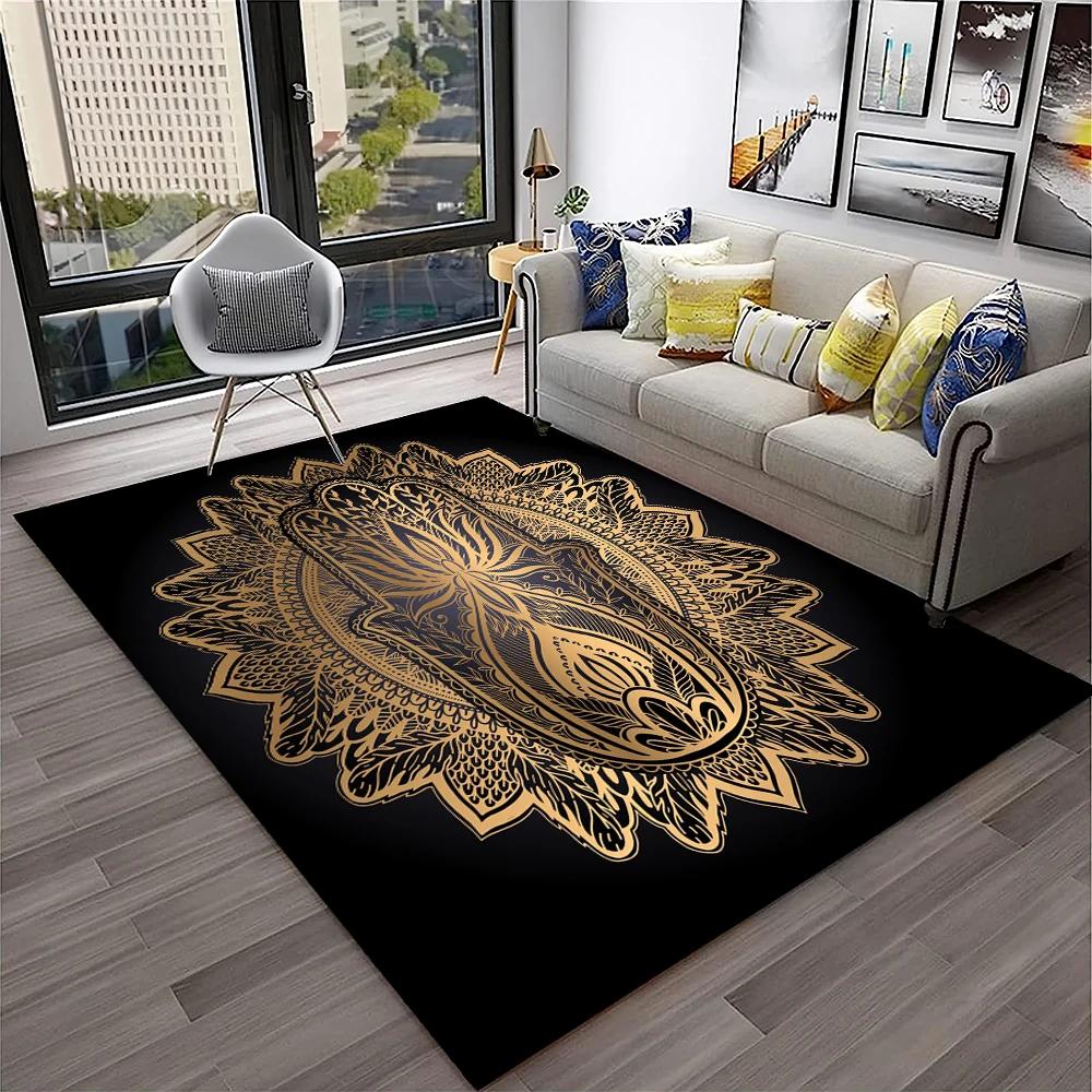 3D Evil Eye Nazar Tree of Life Carpet Rug for Home Living Room Bedroom Sofa Playroom Doormat Decor,Area Rug Non-slip Floor Mat