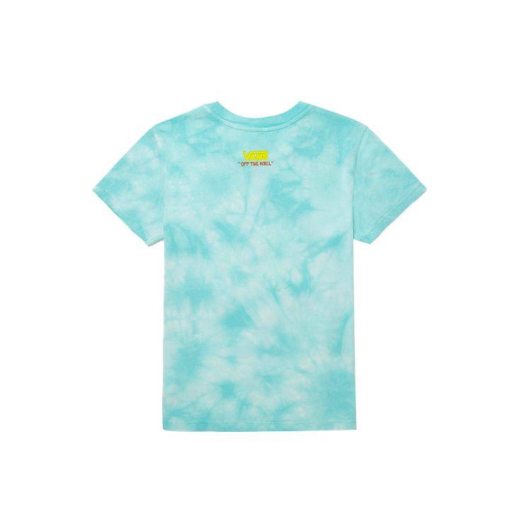 Vans X Spongebob Squarepants Fun Cartoon Print Checkered Short Sleeve T-Shirt Women Tops Blue VN0A5I3AYZM