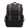 Retro Multi-Pocket Waxed Canvas Travel Backpack for Men