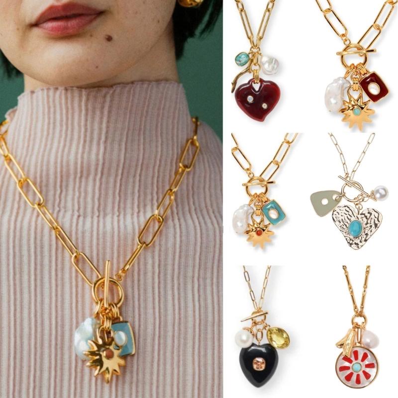 Colorful Minimalists Pendant Necklace Decoration for Women Portable for Any Occasion And Enhancing Your Elegant Styles