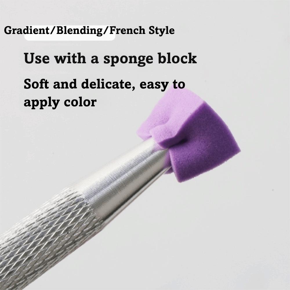 100Pcs Grab Clip Gradient Nail Brushes Sponge Set Nail Sponge Grab Pen Nail Art