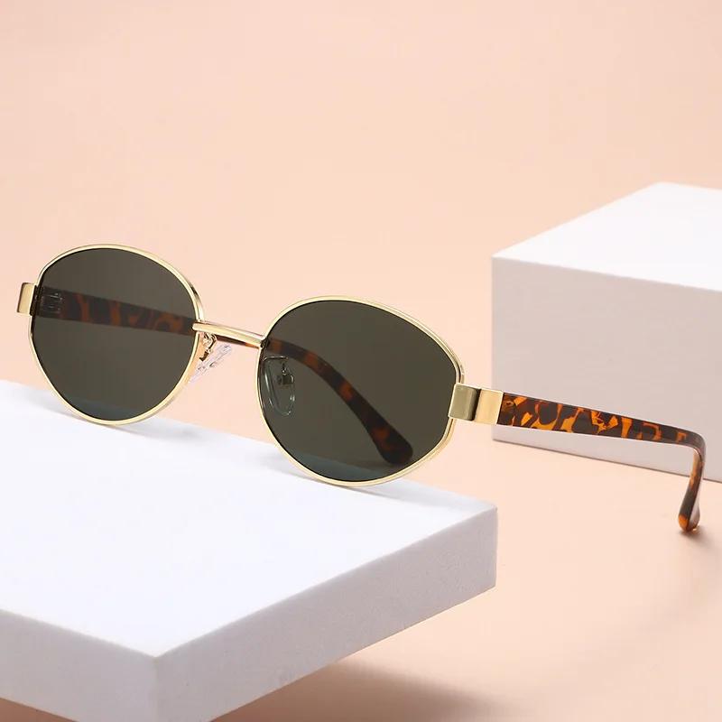 Trendy Oval Sunglasses UV400 Protection for Men Women Outdoor Sports Driving Punk Style Goggles Shades Fashion Eyewear