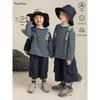 Kids' Striped Long Sleeve T-Shirt with Spliced Straps