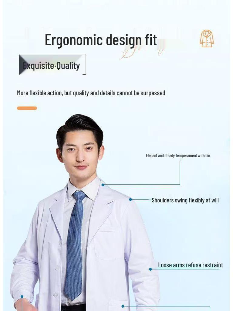 Nightingale Unisex Doctor & Nurse Uniforms - Winter & Summer Styles, White Lab Coat, Dustproof Workwear