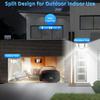 280 LED Outdoor Solar Wall Lamp 3 Heads Solar Motion Sensor Light with Remote Control 3 Modes Solar Flood Light for Patio Garage