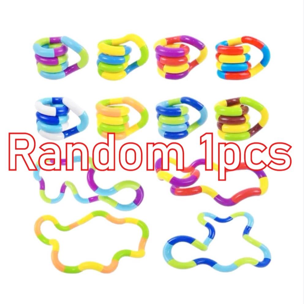 24 Pezzi Corda Arcobaleno Circolare Intrecciata Giocattolo Fidget - Terapia Sensoriale per Autismo Giocattolo Fidget Antistress Bambini