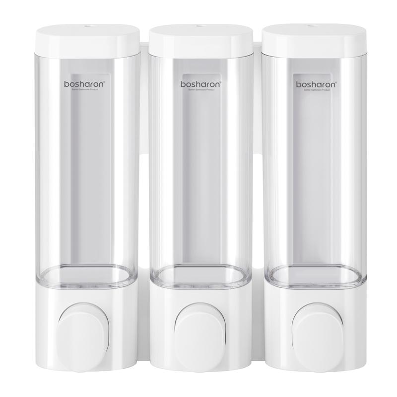Gel Dispenser Wall Mounted Shampoo Soap Shower Dispensers Manual Abs Hotel Bathroom Soap Dispenser Chrome Bathroom Accessories