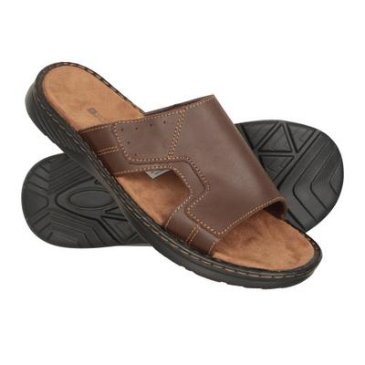 Mens Comfort Leather Slip-on Sandals