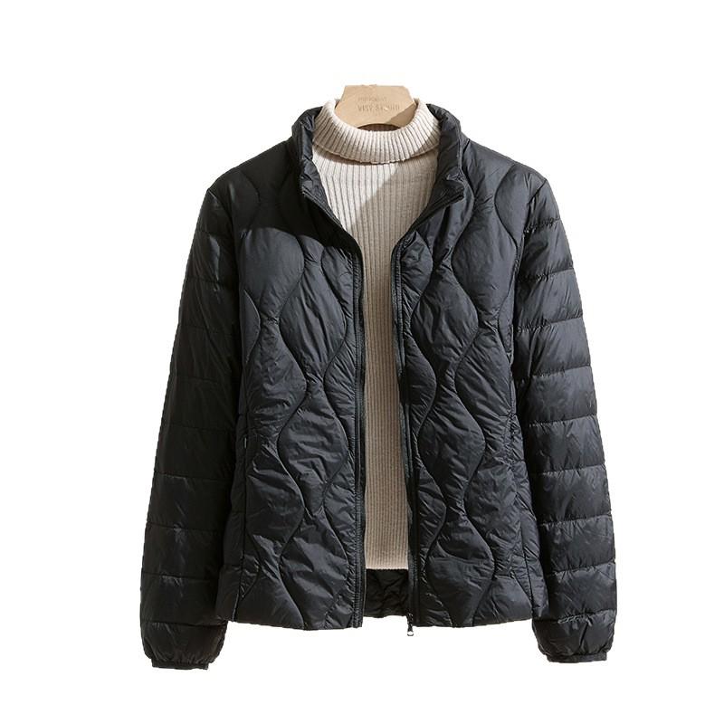 2025 Women's Lightweight Down Jacket - Cloud Stand Collar, Short Coat, Plus Size, Autumn/Winter Korean Style Fashion.