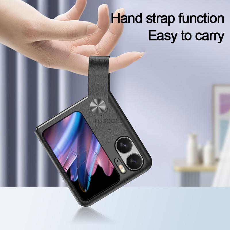 Étui de téléphone à rabat agnétique en cuir effet peau pour OPPO Find X8 Pro (arron
