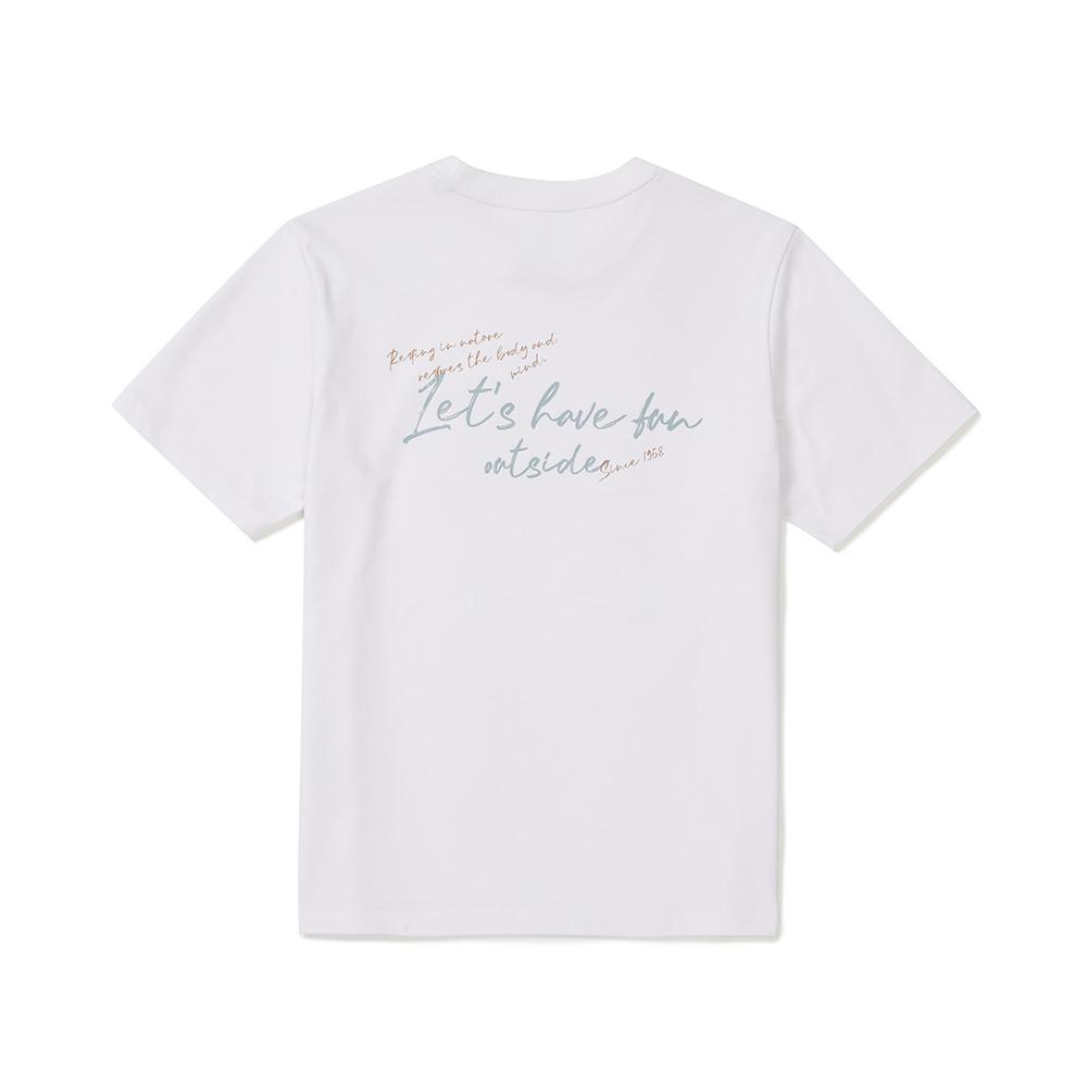 [Snowpeak] Askin Women's Lettering Short-Sleeve T-Shirt White (S25MWFTS85)