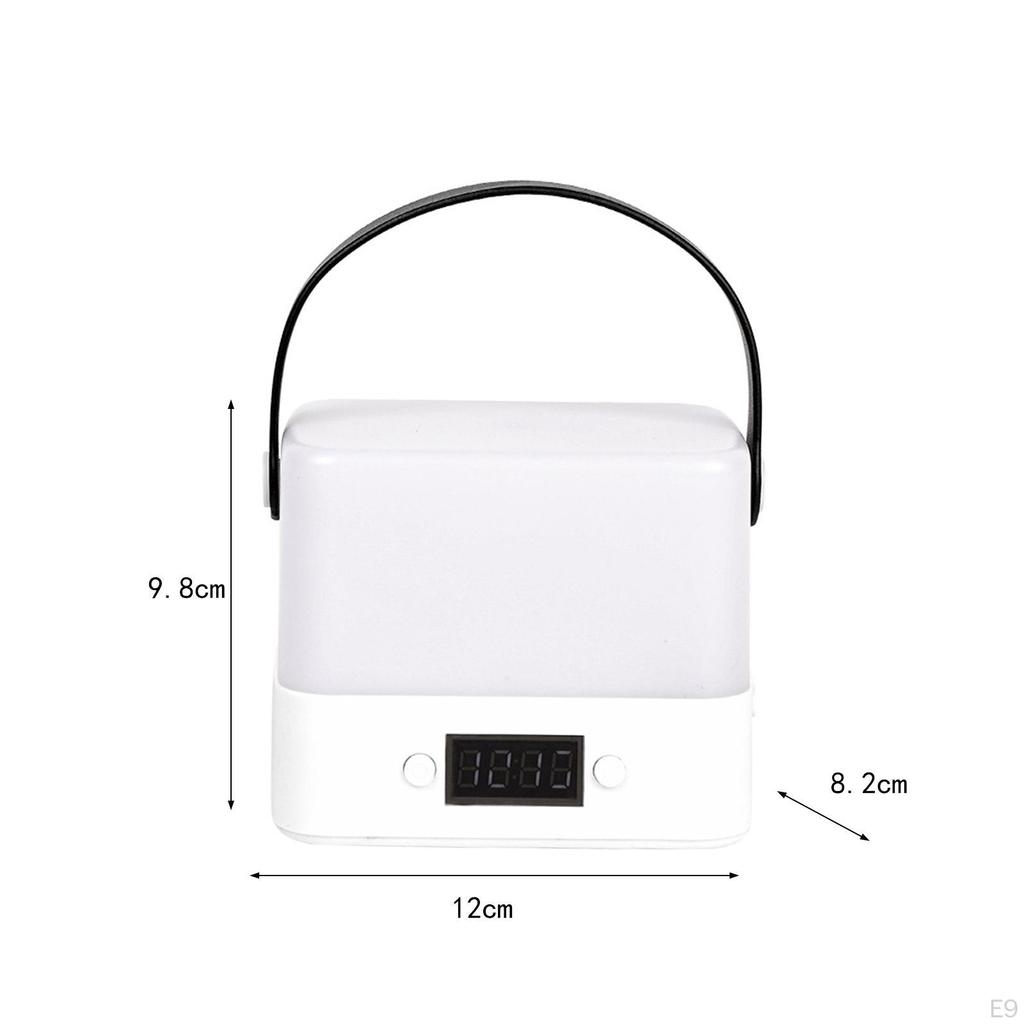 Elegant Nightstand Lamp for Bedroom Decor - Stylish Table Light with Clock Function