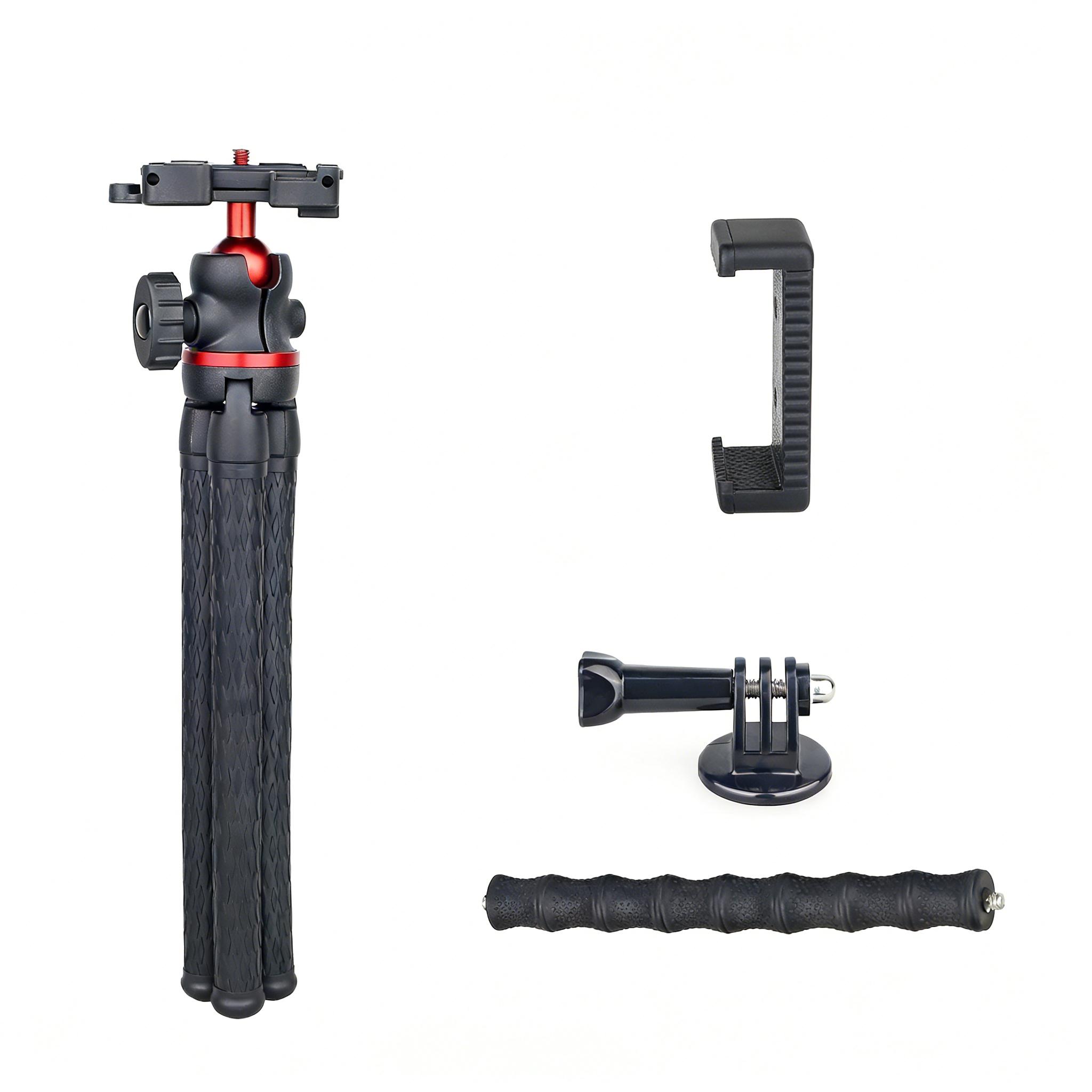 DT45 Tripod for Phone Mobile Camera Octopus Holder Smartphone Selfie Stick Flexible Mini Tripod Cellphone Stand GoPros Ball Head Phone Holder