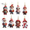 Weihnachtsschmuck, Cartoon-Schneemann/Weihnachtsmann, hängende Weihnachtsbaum-Dekoration, Feiertags-Acryl-Dekor für Weihnachten, Valentinstag, Winter-Party-Zubehör