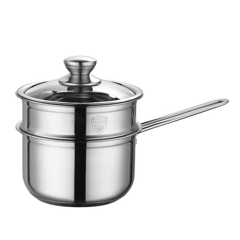 Shangheng 18cm Stainless Steel Milk Pot with Steamer