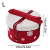 Christmas Decoration Storage Basket With Dust Cover Holiday Gift Box Cotton Rope Woven Snacks Small Gift Storage Basket