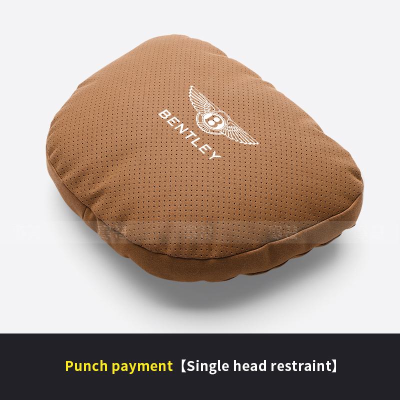 For Bentley Continental GT MULLINER Bentayga Flying Hurtling Spurlogo Car Headrest Neck Support Lumbar Cushion Soft Neck Pillow