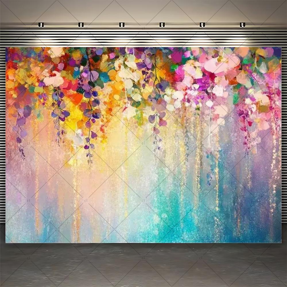 Floral Flower Wall Photoshoot Backdrop Wedding Bridal Shower Engagement Ceremony Party Photography Background Photo Studio Props
