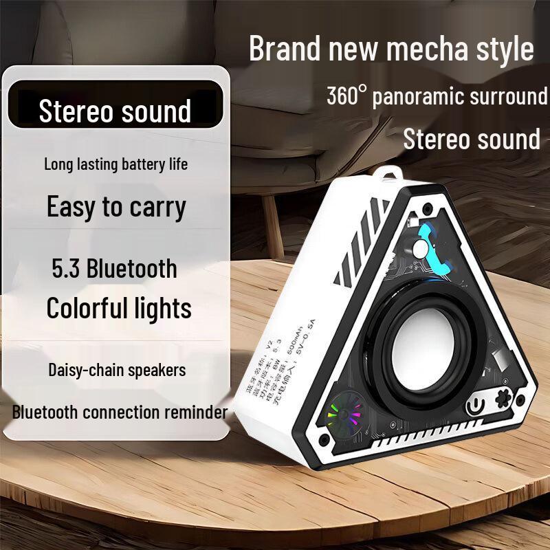 

Mecha Bluetooth Mini Cannon Speaker V2: Portable High-Quality Wireless Audio Subwoofer