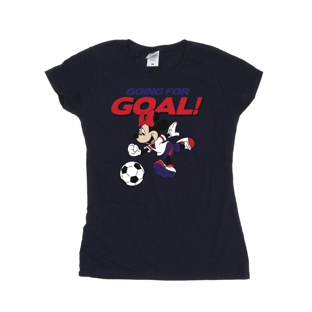 Disney Womens/Ladies Minnie Mouse Going For Goal Cotton T-Shirt