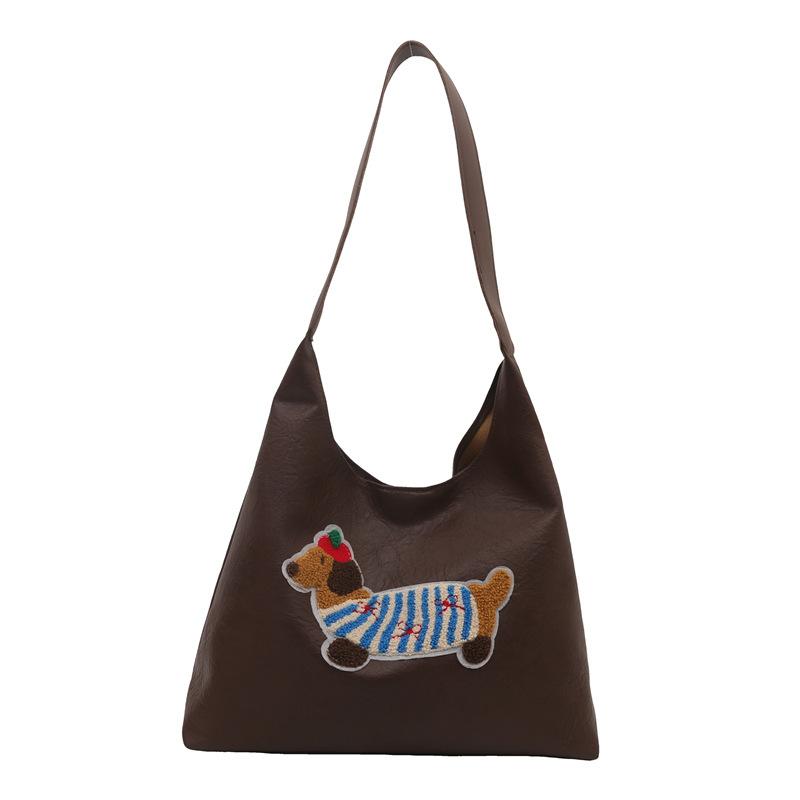 Tote Bag Season Large Capacity Simple Fashion Shoulder Bag Cartoon Puppy Women'S Bag
