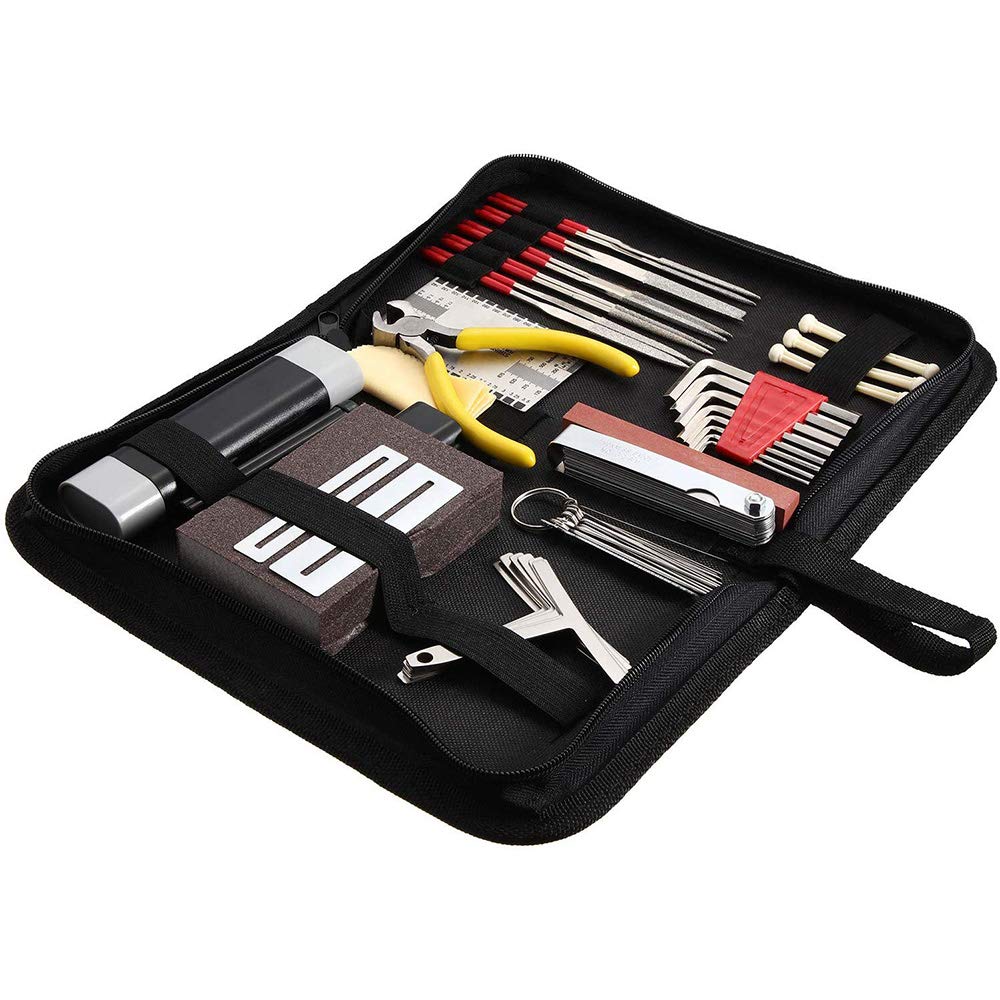Flushbay Guitar Maintenance Repair Guitar Cleaning Set for and Includes Hex Nut Guitar String Height and Storage Bag Kit, Tools, Ukulele, Bass, Banjo,