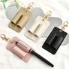 Hanging PU Lanyard Pen Holders Creative Design Keychain Pen Clip Leather Pen Pouch  Office Supplies