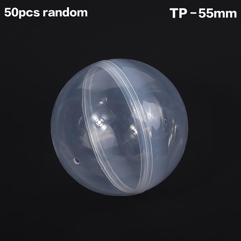 50Pcs 28-55Mm Tiny Empty Plastic Balls Capsule Toys Surprise Ball Container Prop Paintball Diy Making Things Models