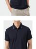 [Silk Slippery Drop] Langdeng Men's Business Leisure Summer Vinegar Fiber Silk Linen Polo Shirt