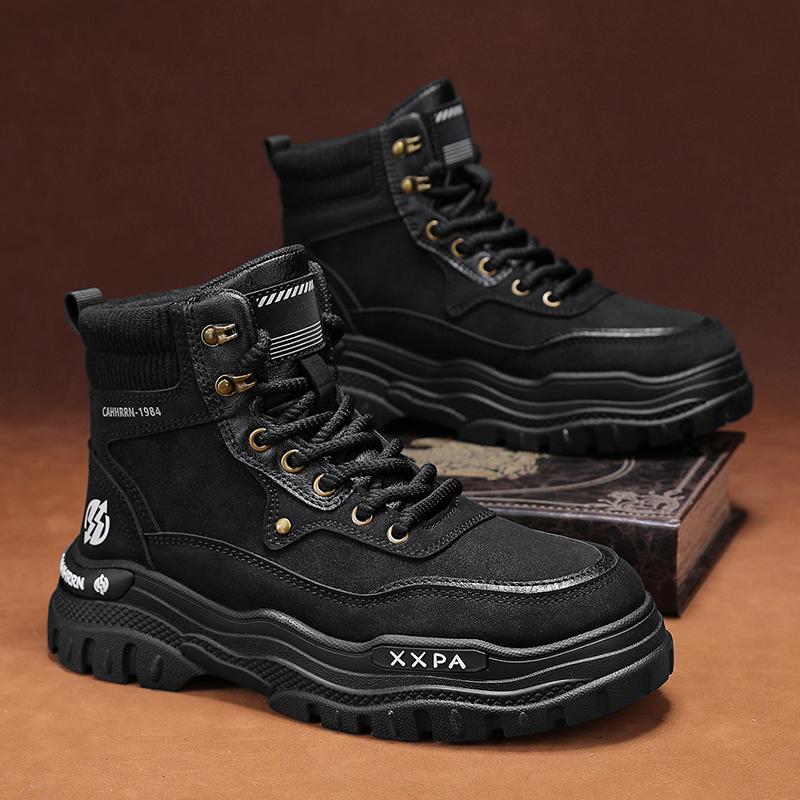 Fashion CYYTL Mens Boots Ankle Winter Casual Shoes Leather Cowboy Combat Tactical Motorcycle Chelsea Work Outdoor Hiking Designer Luxury