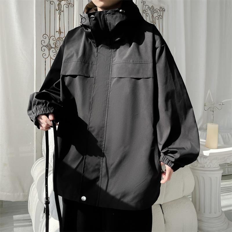 Ladejacke Kleidung Herren, Frühling und Herbst Neue Outdoor-Sport Kapuzenjacke Herren Lässig Winddicht Herrenbekleidung