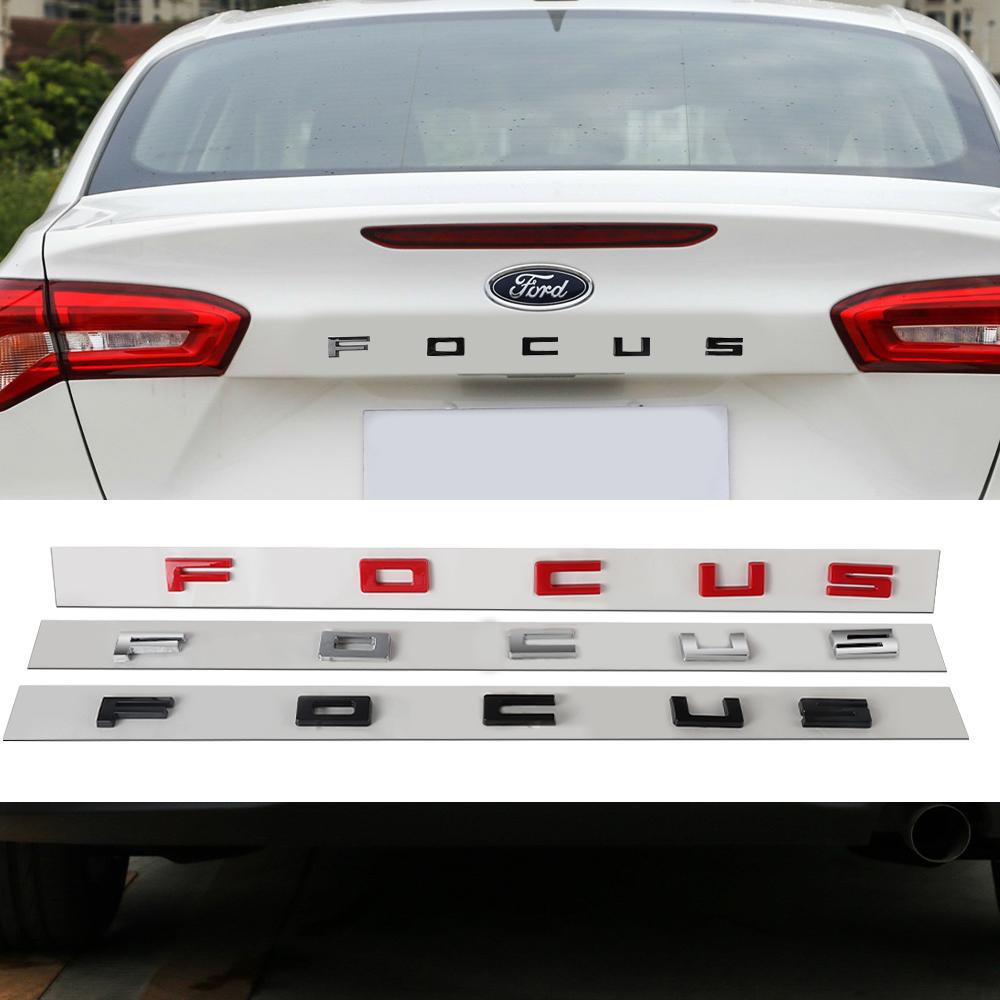 3D ABS Focus Emblem Car Body Rear Trunk Sticker Badge Decal For Ford Focus Ranger Fiesta Mondeo Kuga Mustang Fusion Accessories