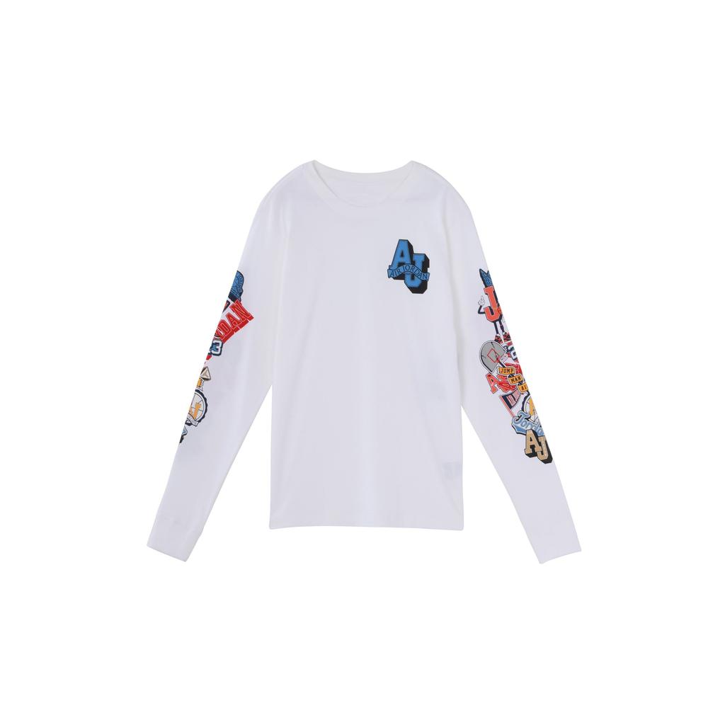 Air Jordan Printed Casual Sports Long Sleeve T-Shirt Men Tops White CV3408-100