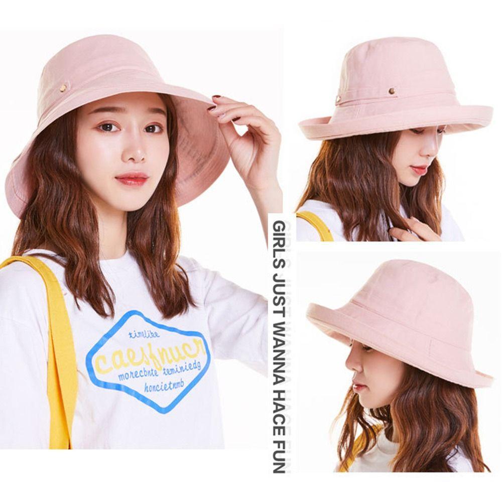 Cotton Linen Women's Sunshade Hat Wide Brim Windproof Hat Versatile Fisherman's Hat  Garden