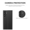 Capa para Samsung Galaxy S26 com Janela de Visualização Resistente a Arranhões em Couro PU com Flip e Suporte