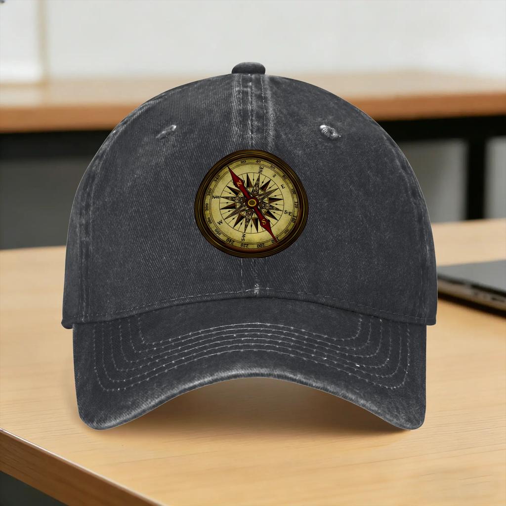 Baseball Cap Compass Funny Adventure Spring Yk Funny Hip Hop Hats UnisexTeens Custom Running Hippie Breathable Snapback Cap