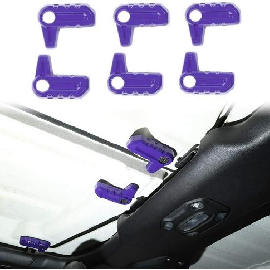 6x Hardtop Release Remover Handle Trim Cover For Jeep Wrangler JL JT 2018+Purple