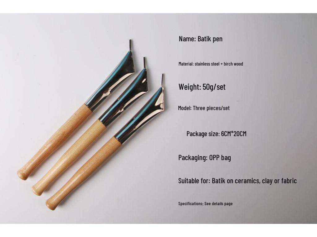 Cross-Border 3 Batik Art Pens & Clay Sculpting Tool Set for DIY Pottery