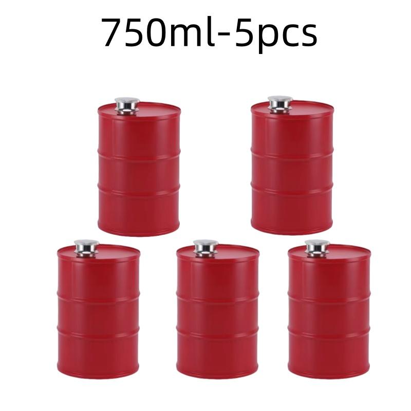 1Pc 25oz Water Bottle Drums Whisky  Portable Stainless Steel Hip Flask