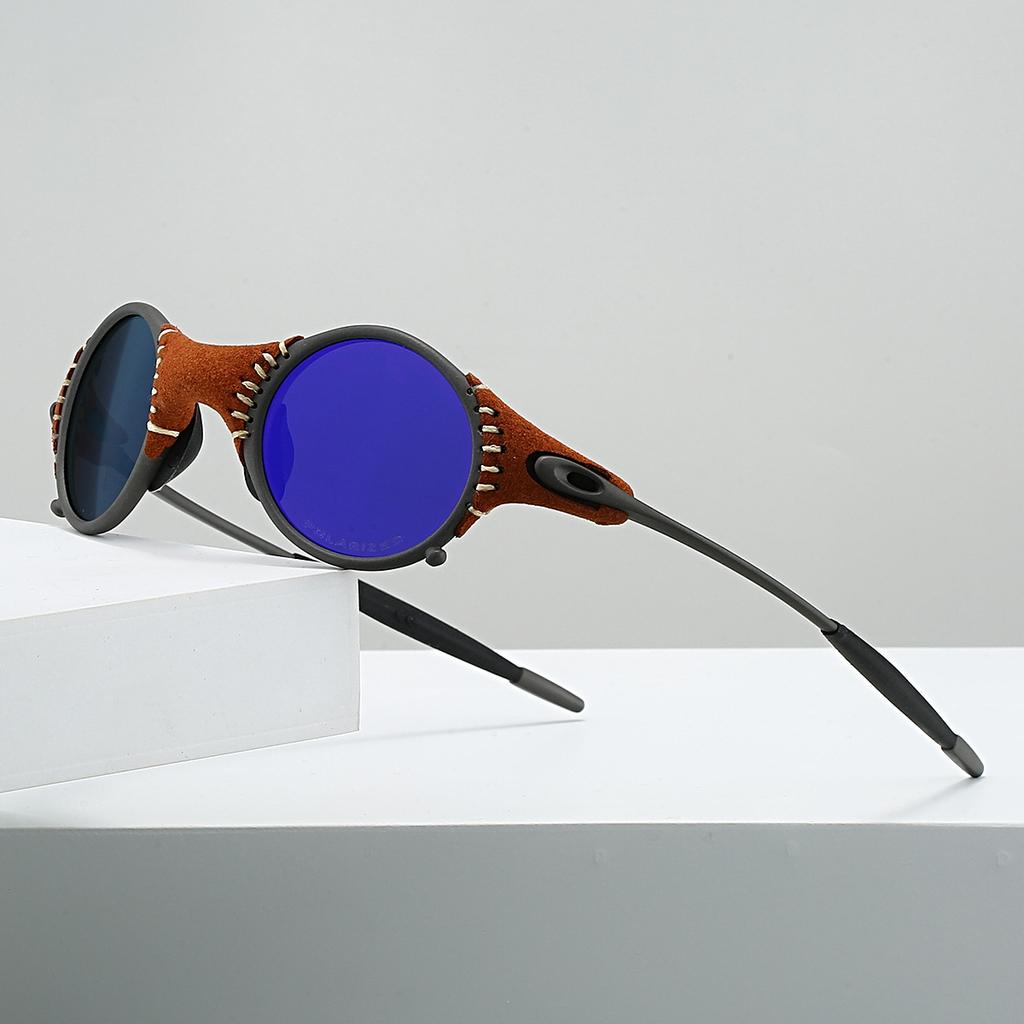 Polarized Cycling Sunglasses Metal Sun Glasses Round Frame UV400 Sunglasses Men Women Outdoor Sports Driving Goggles Bicycle 4