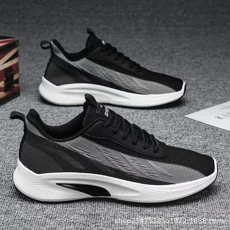 Mesh Breathable Autumn and Winter Flying Knitting Fashion Running Shoes Men's Casual Sports Shoes