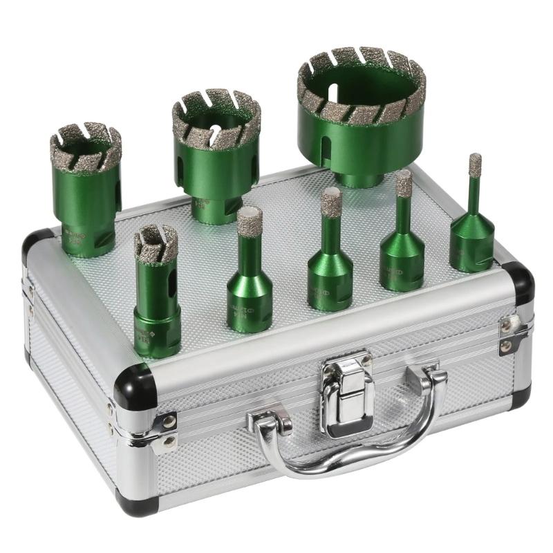 652F M14 Threaded Brazed Hole Cutter Tool For Ceramic Tile Marble Glass With Diamantine Coating And High Speed Cutting 6-50mm