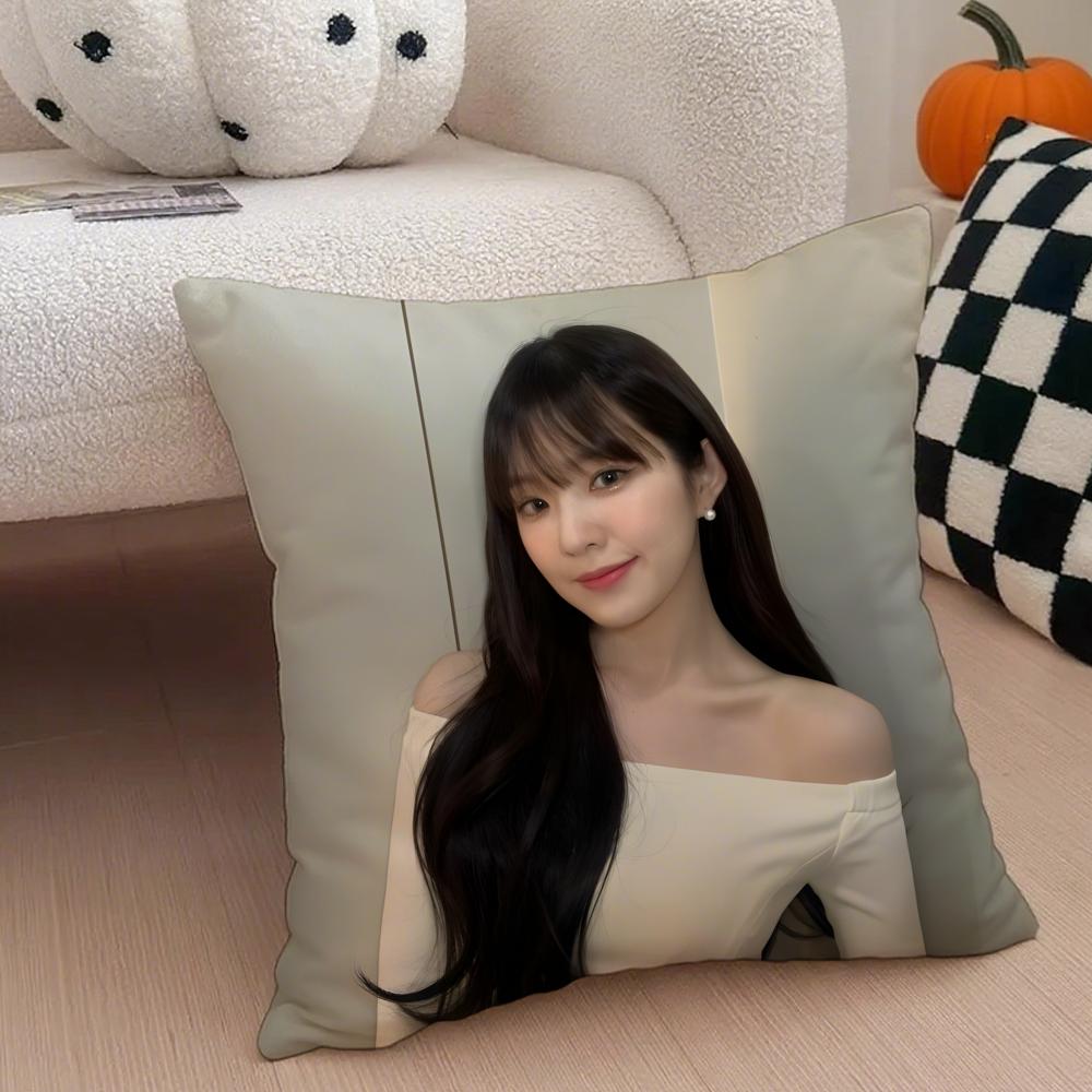 Popular Red Velvet iIrene Kpop Star Cushion Cover Throw Pillow Cover Hidden Button Durable Polyester Chair Cushion