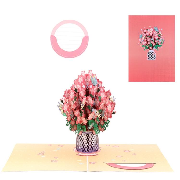 3D Foldable Greeting Card With Envelope Unique Foldable Greeting Card Flower Bouquet Card for Celebratory Event