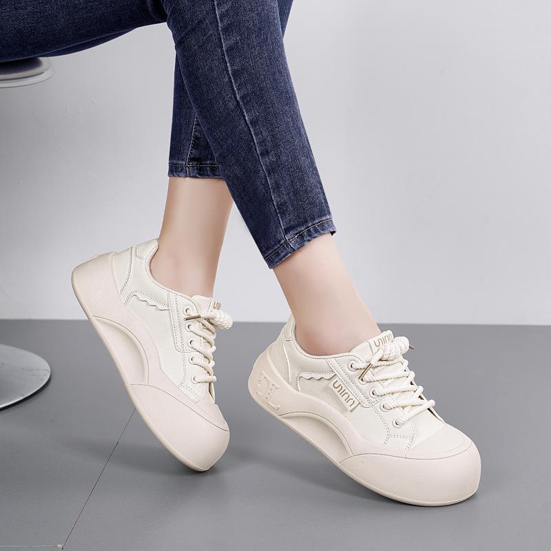 

Новые осенние женские туфли большого размера на толстой нескользящей подошве, белые туфли-кирпичики (Размеры 34-42) 42