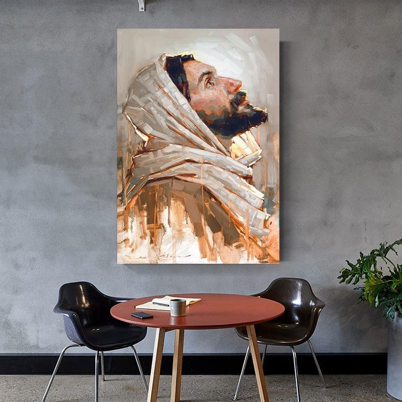 Jesus Character Art Canvas Painting Figure Wall Art Posters Print Religious Church Wall Pictures for Home Decor