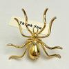 Exaggerated Rhinestone Metal Giant Spider Pendant Necklace Women's 2025 New Vintage Choker Ring Brooch Punk Party Jewelry Access
